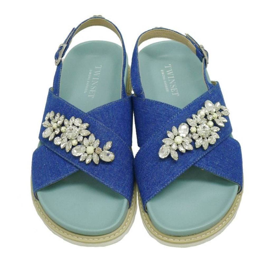 Sandalia bio jeans con piedras Twin Set HS78DA foto 2