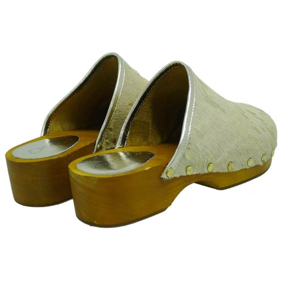 Zueco piel potro Oca Loca 6971-90 Oro foto 4
