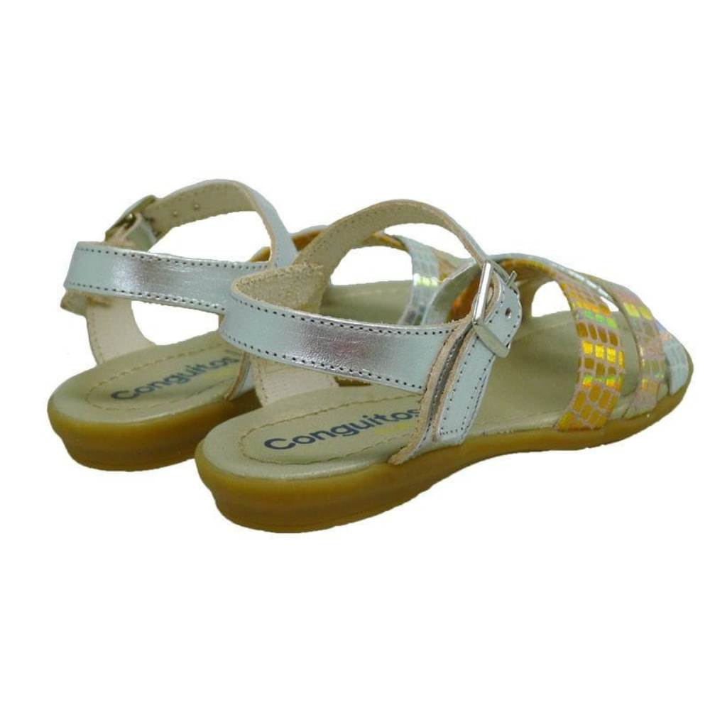 Sandalias niña metalizadas Conguitos HV1 23966 Plata foto 4