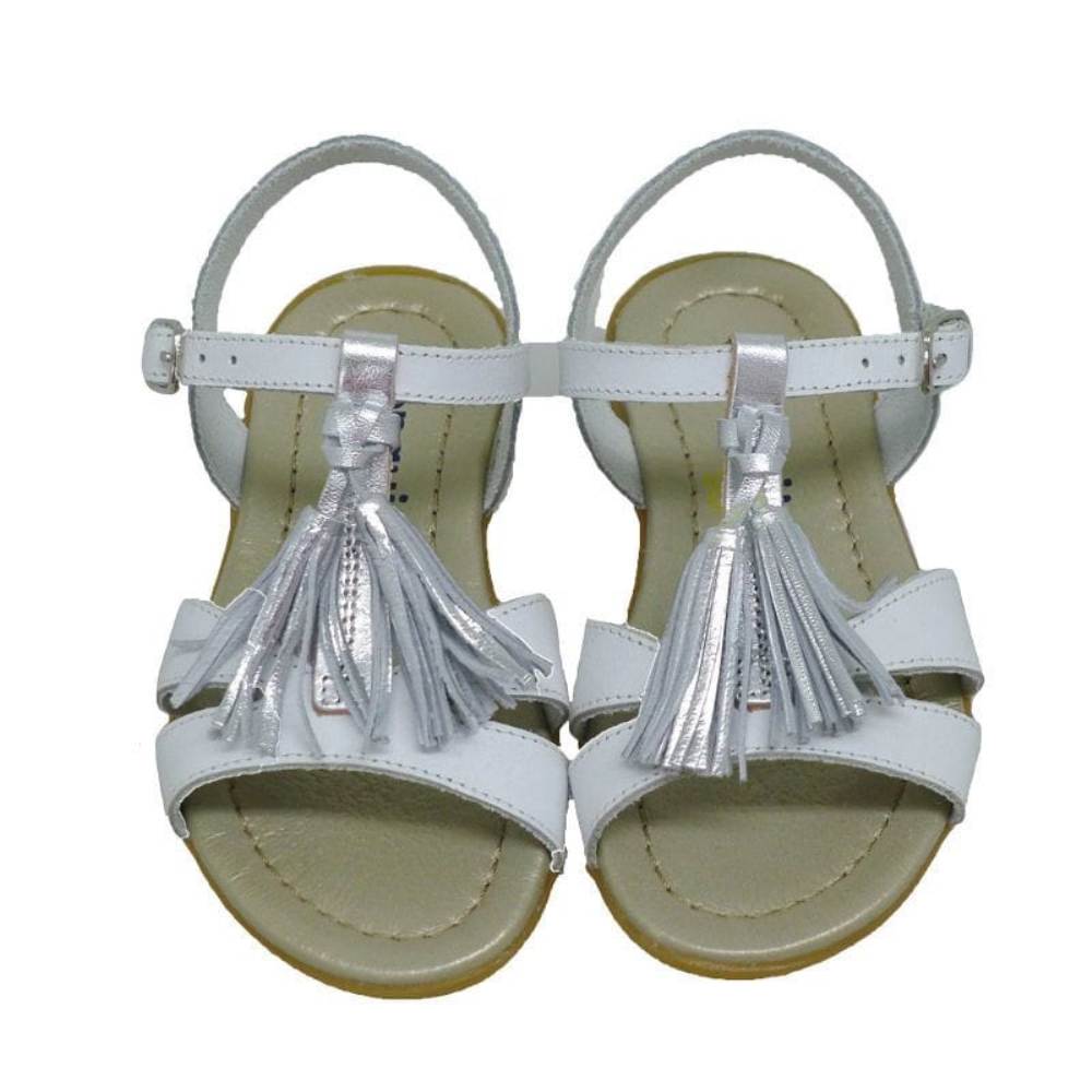Conguitos sandalia blanca con borlas HV1 23967 foto 2