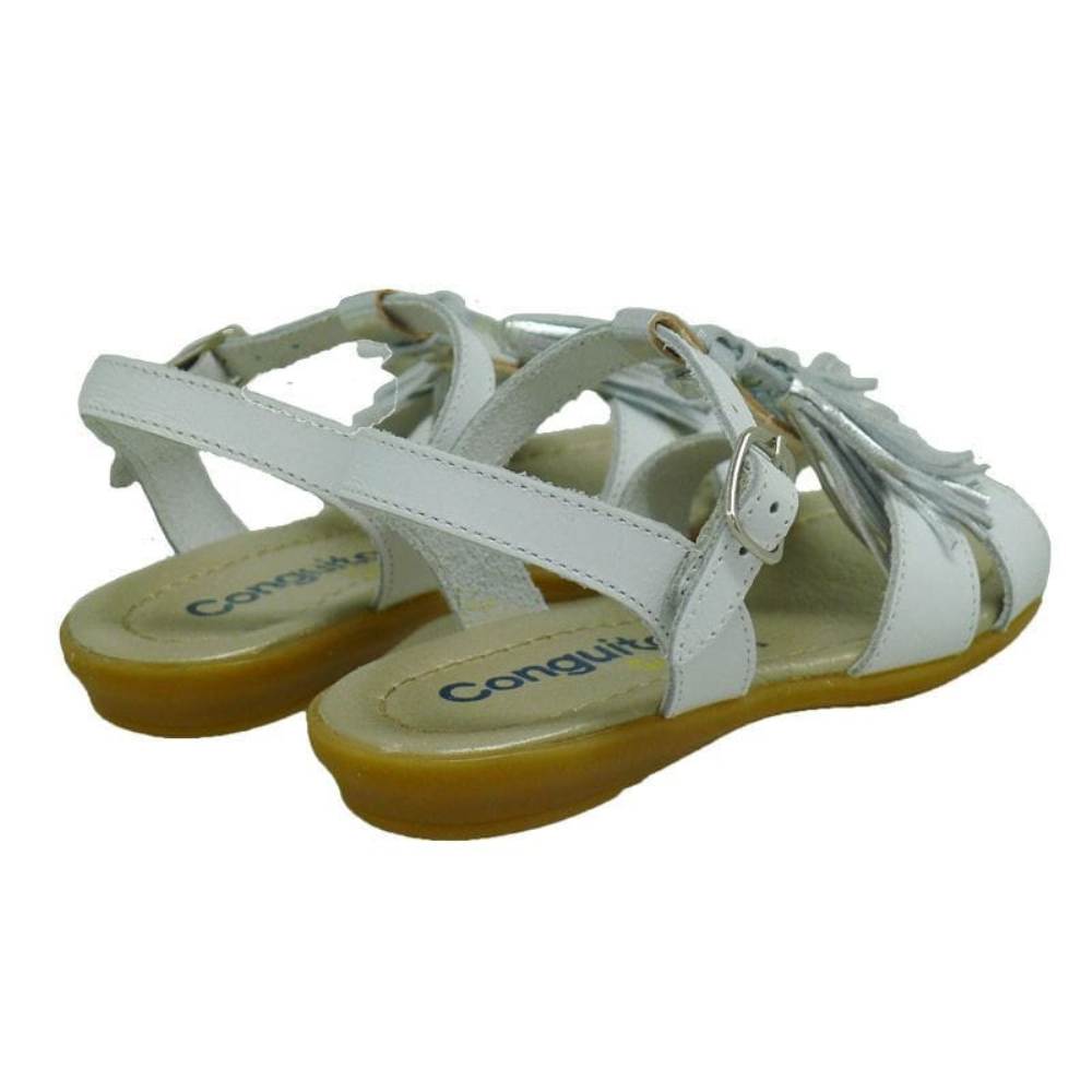 Conguitos sandalia blanca con borlas HV1 23967 foto 4