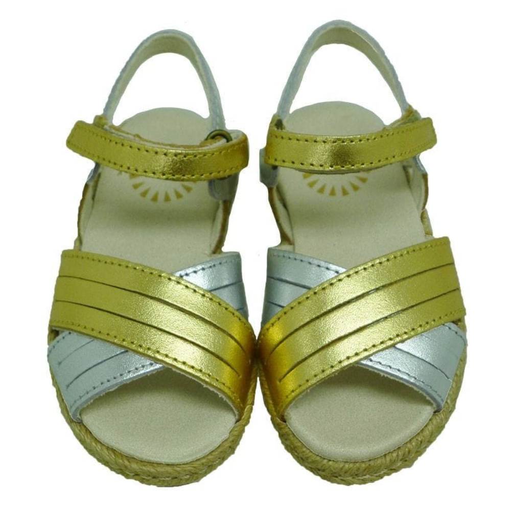 Sandalias yute trenzado niña Ugg Addilyn Metalic Oro-plata foto 2