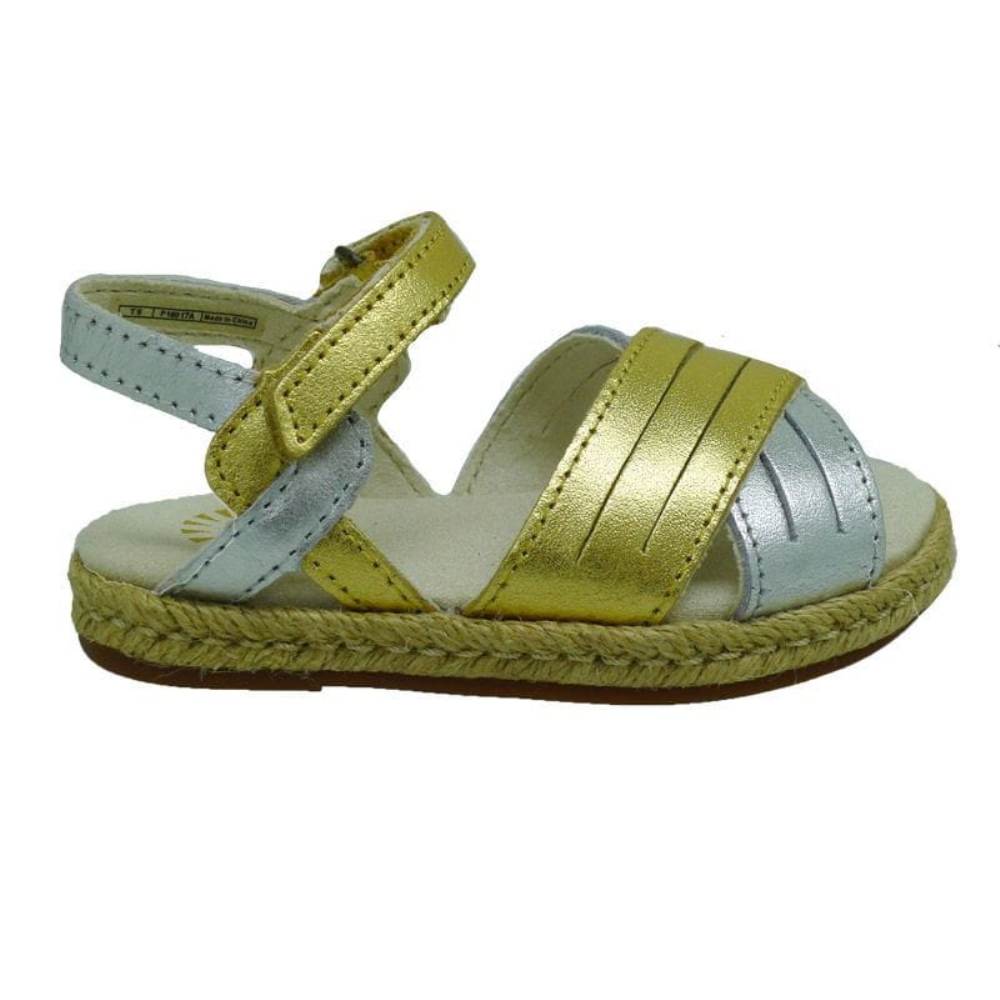 Sandalias yute trenzado niña Ugg Addilyn Metalic Oro-plata foto 3