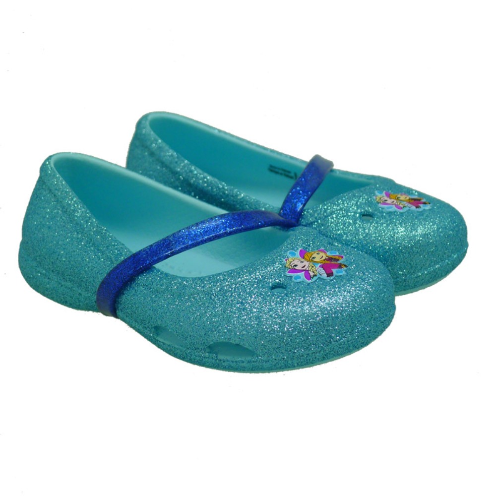 Crocs Frozen tipo bailarina 204454 Celeste