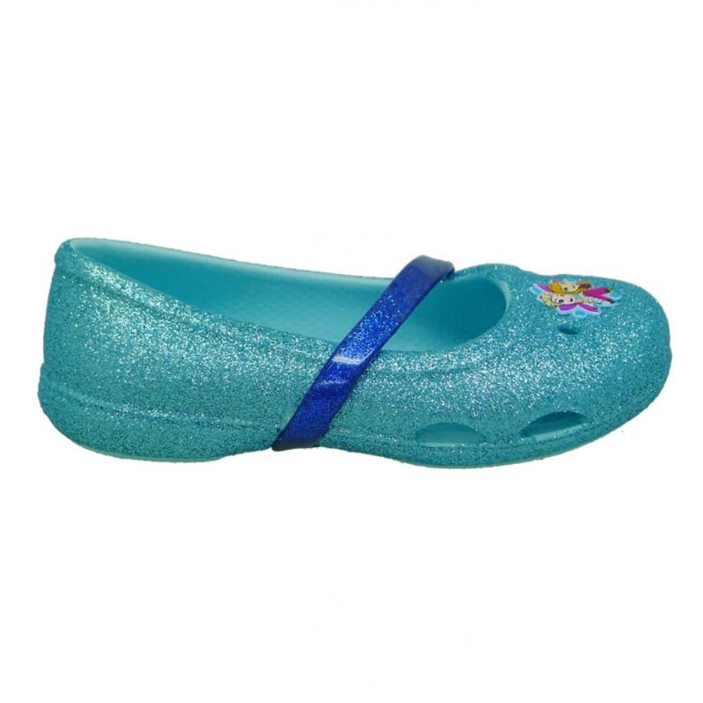 Crocs Frozen tipo bailarina 204454 Celeste