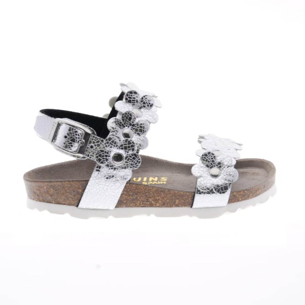 Sandalias bio para niñas flores metalizadas Genuins Rosolina foto 3
