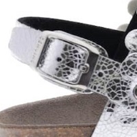 Sandalias bio para niñas flores metalizadas Genuins Rosolina foto 6
