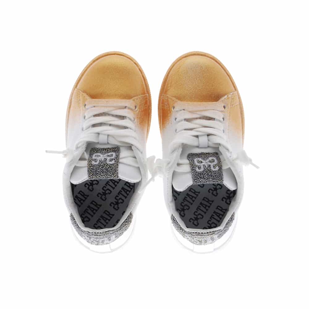 Deportiva blanca y oro sin cordones 2Star 2SB1051 foto 2