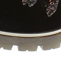 Blucher terciopelo negro lengüeta glitter Unisa Pamis foto 6