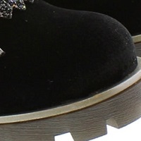 Blucher terciopelo negro lengüeta glitter Unisa Pamis foto 7