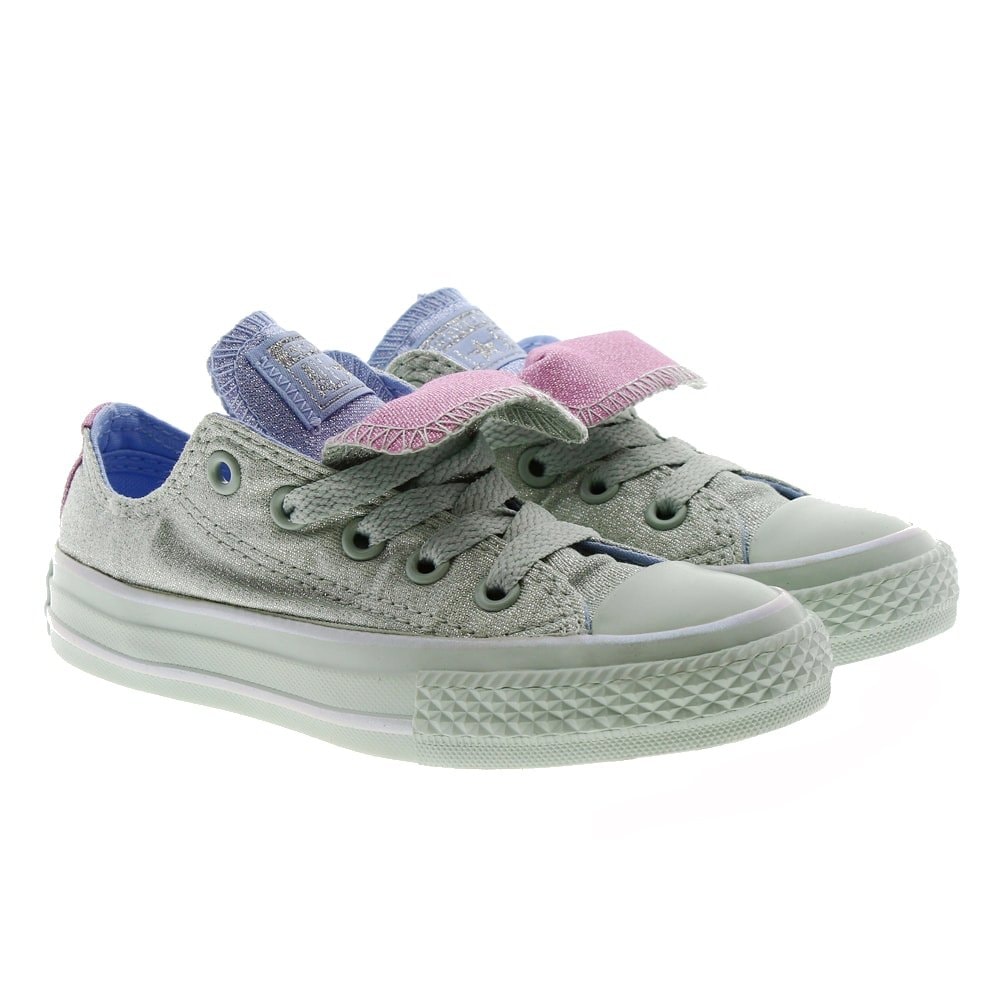 Converse metalizadas doble lengüeta Ctas Double 416 Azul