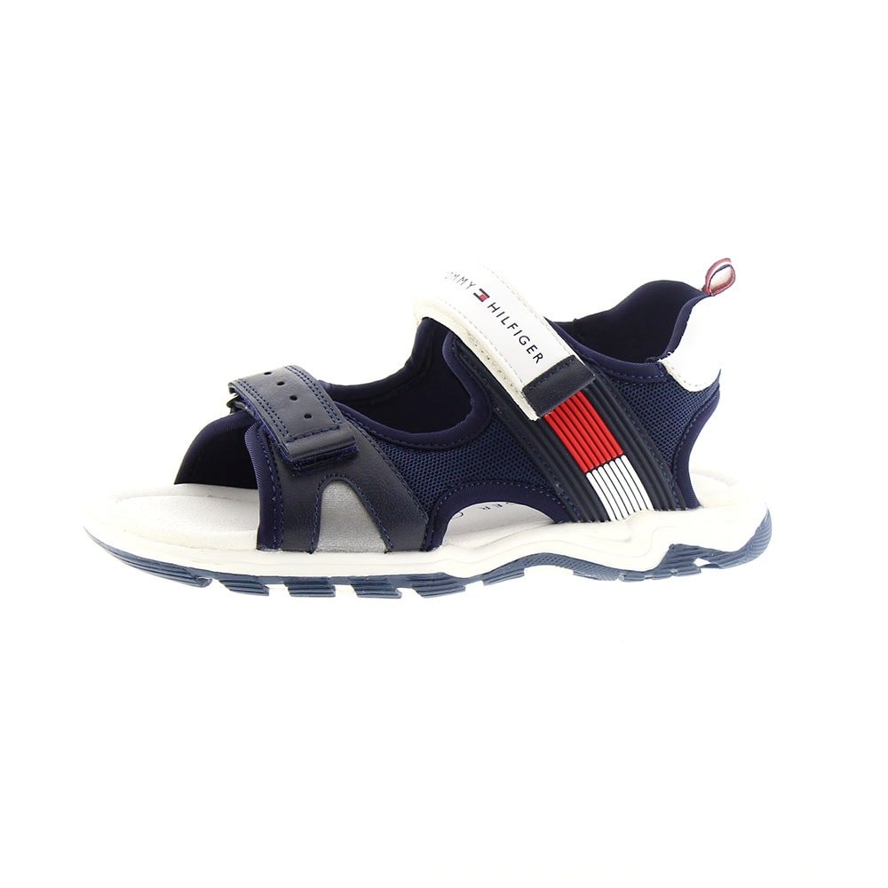 Sandalia sport azul blanco con velcro niño | Tommy Hilfiger
