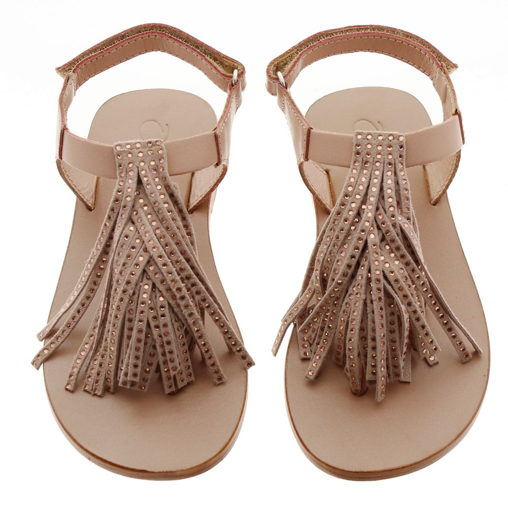 Sandalia dedo flecos Oca Loca 7501-09 Taupe foto 2