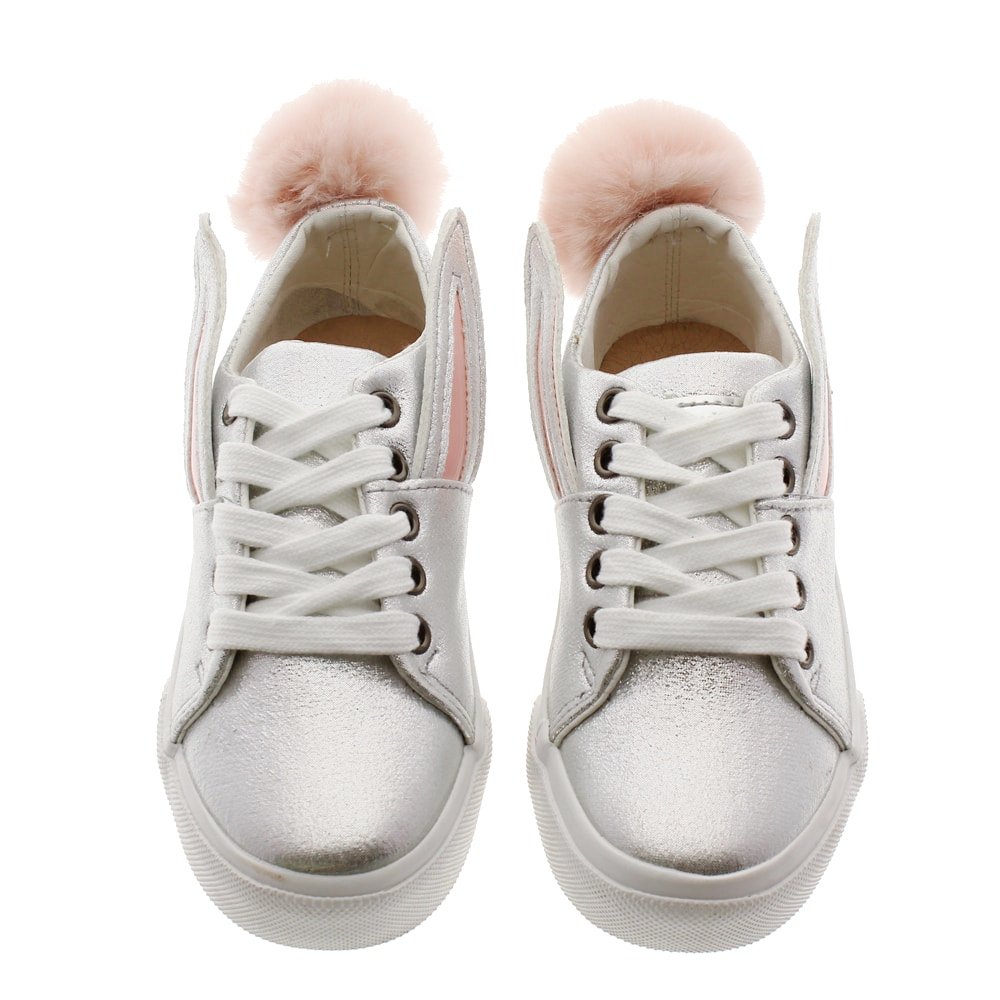 Zapatillas conejo pompón Conguitos IV1 30207 Plata foto 2