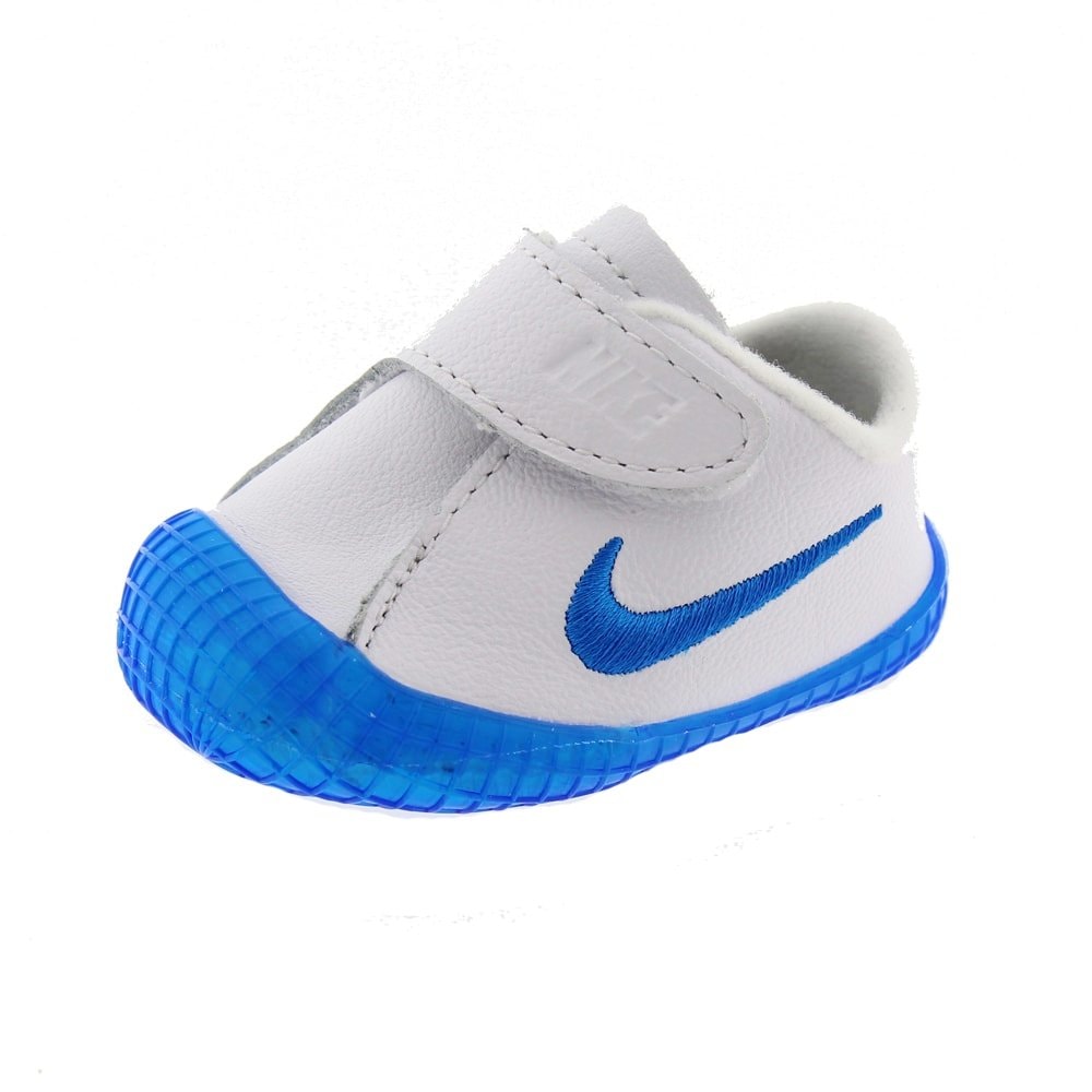 Zapatilla bebé sin suela Nike Waffle 101 Blanco/Azul