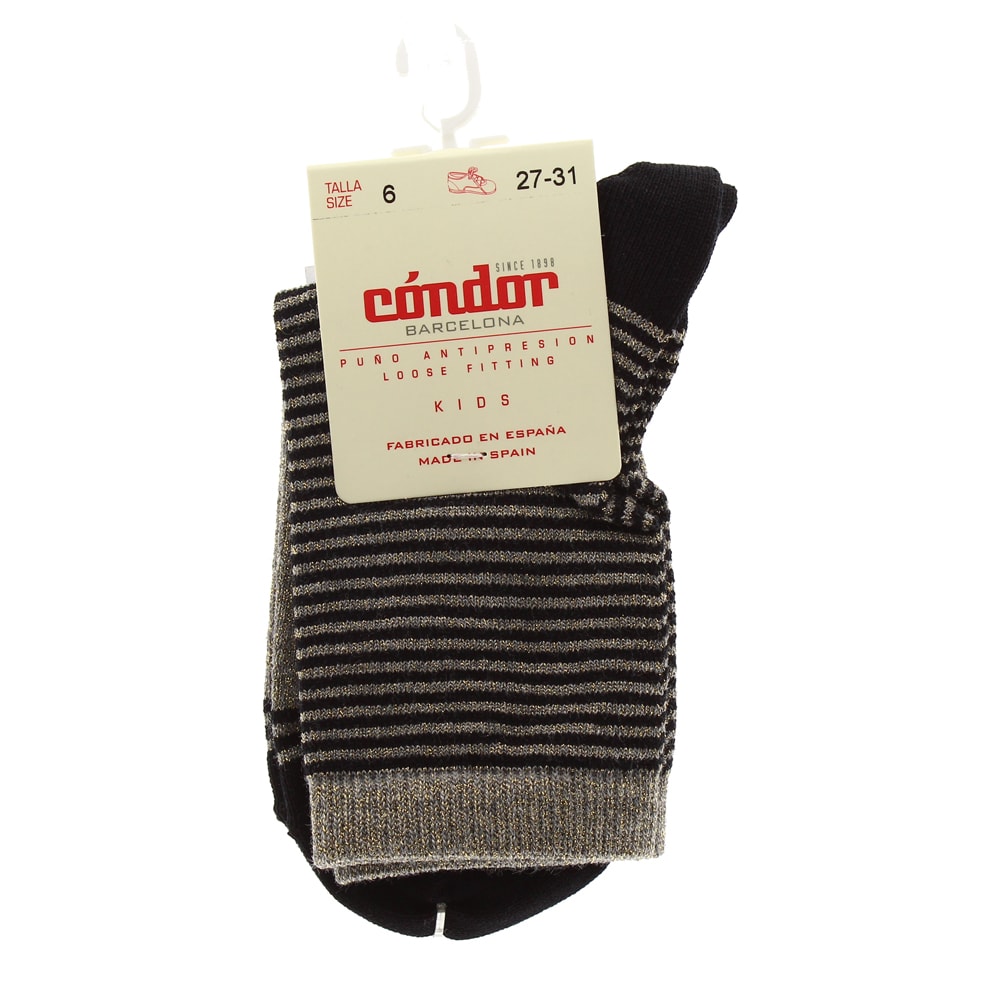 Calcetines rayas brillantes Condor 3822/4.230 Gris