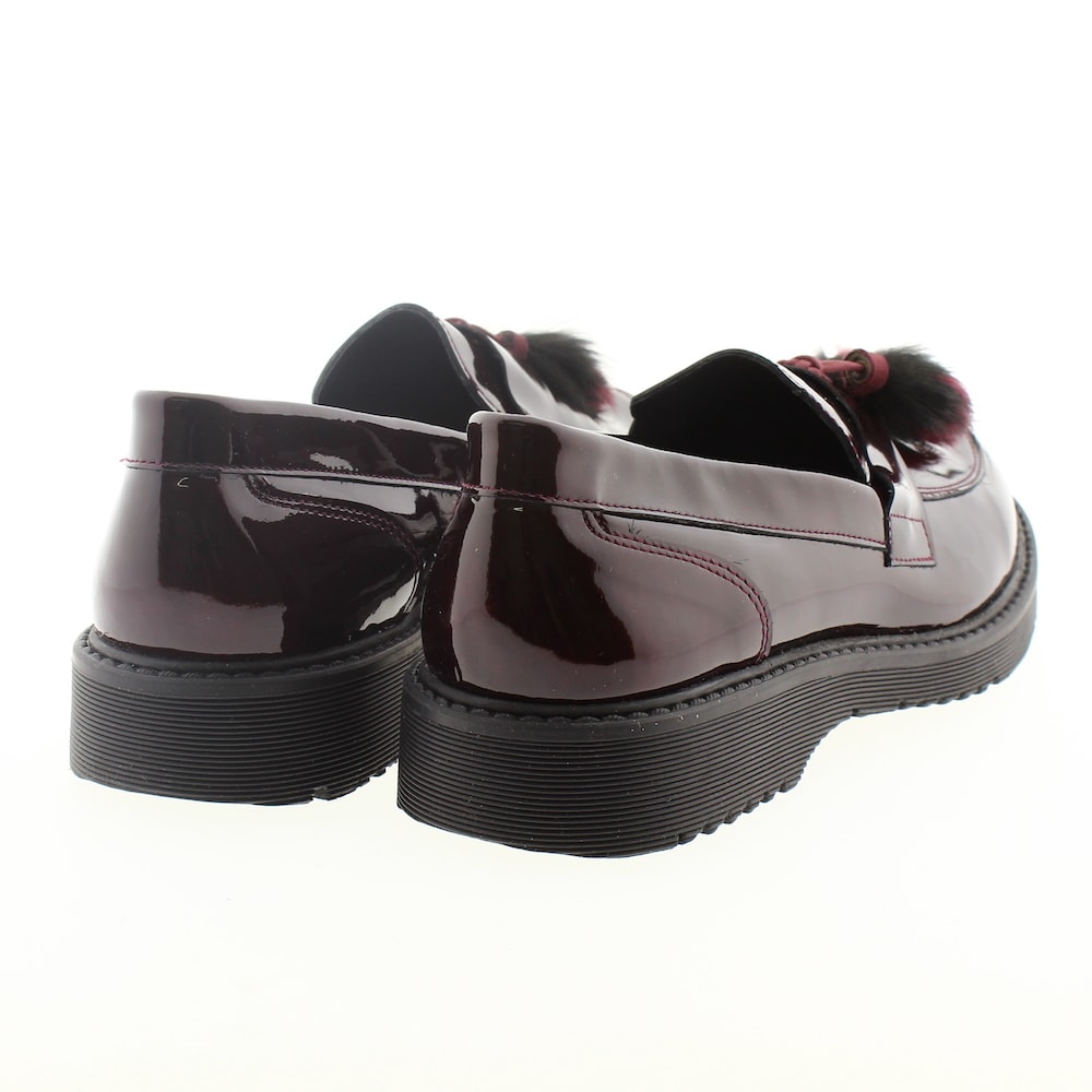 Zapato mocasín charol burdeos Clarys 5943 foto 4