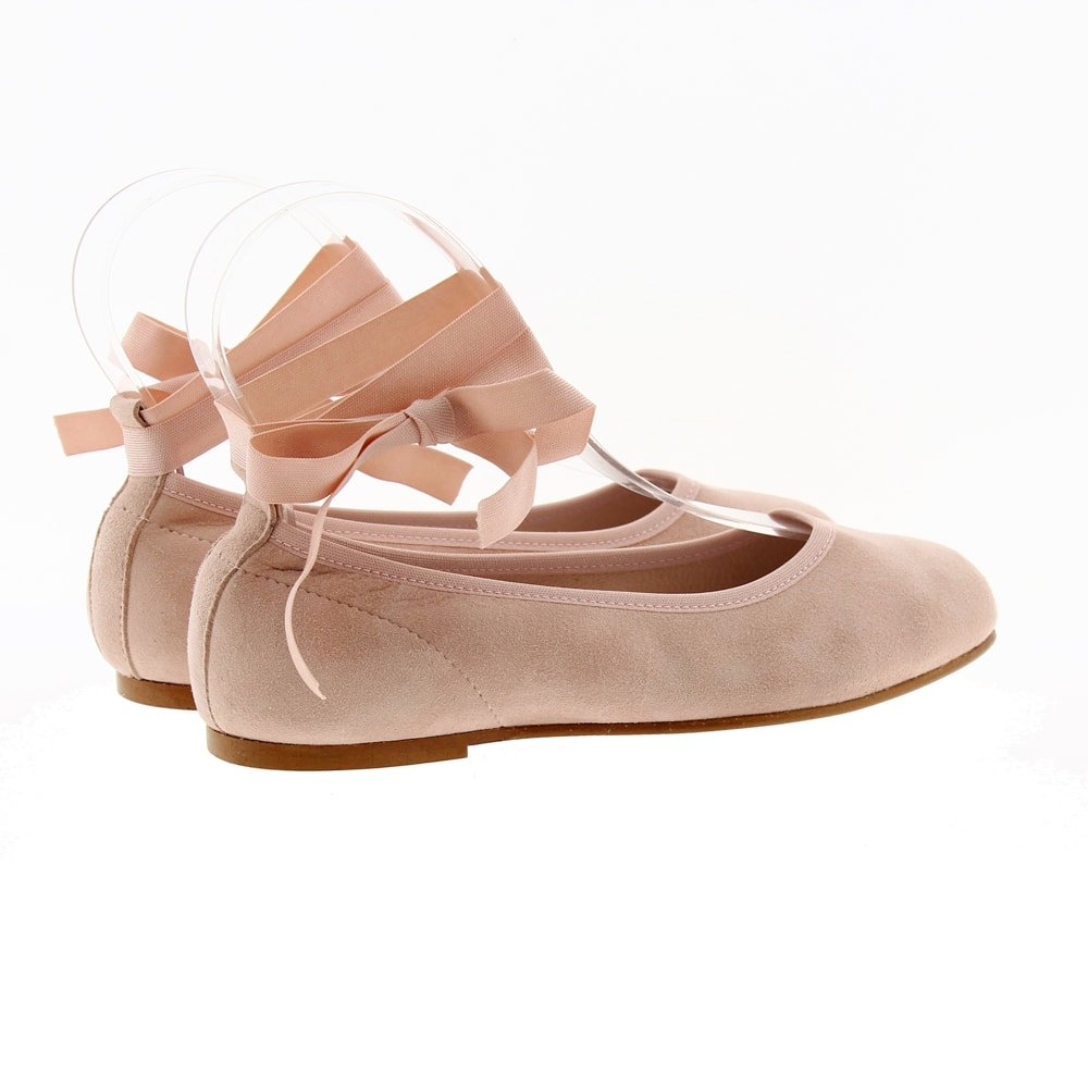 Bailarinas Comunión Ante Rosa Lace-Up | Tendencia 2026 | Carrilé foto 4