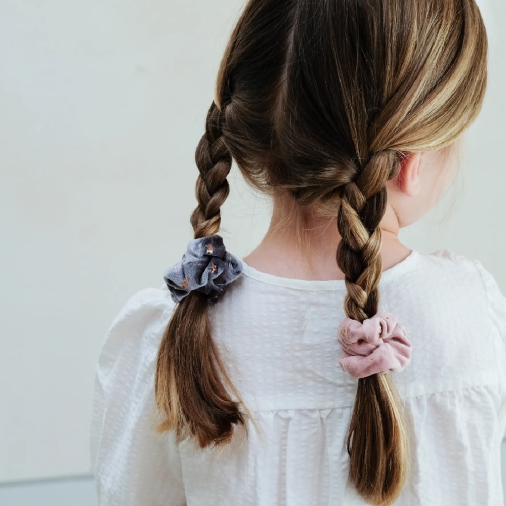 Coleteros de terciopelo con brillo de estrella para niña Mimi&Lula - Elegancia y suavidad foto 3