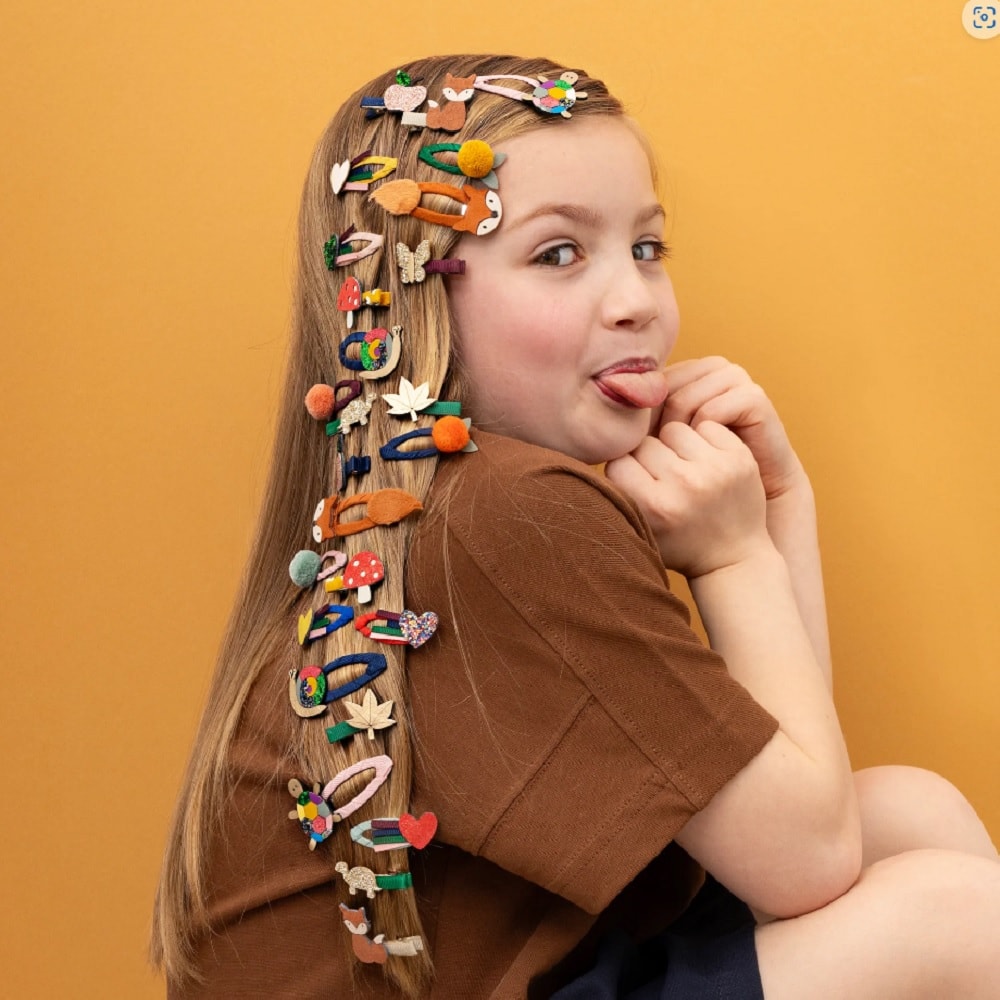 Clips de pelo temática bosque para niña Mimi&Lula - Estilo divertido y encantador foto 4