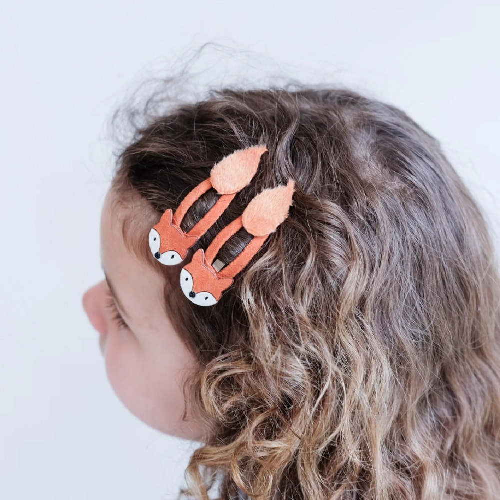 Clips de pelo con diseño de zorros para niña Mimi&Lula - Un toque divertido y encantador foto 3