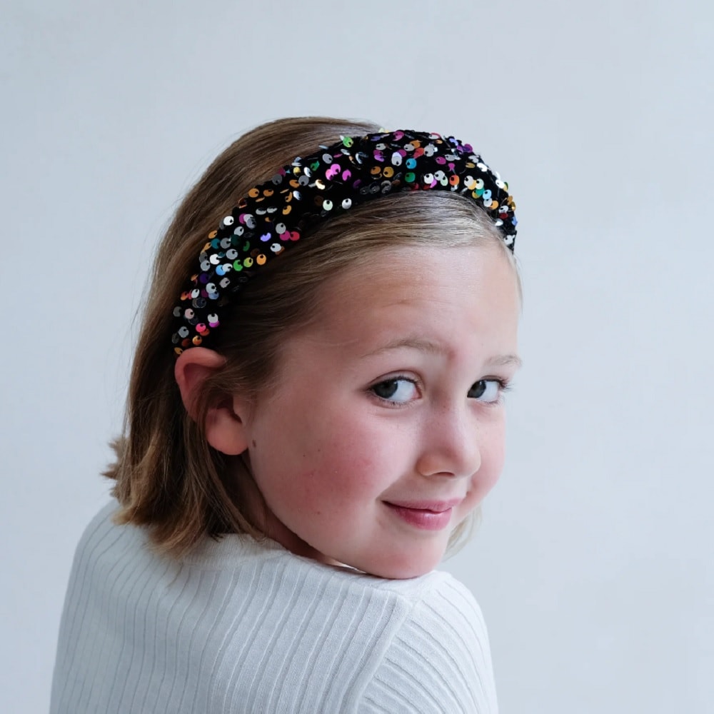 Diadema de pelo con lentejuelas multicolor para niña Mimi&Lula - Brillo y diversión para cada ocasión foto 2