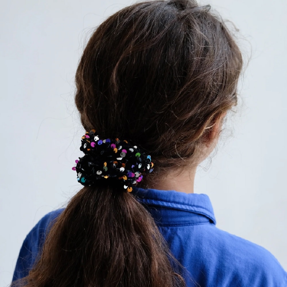 Coletero de pelo con lentejuelas multicolor para niña Mimi&Lula - Estilo brillante y divertido foto 3