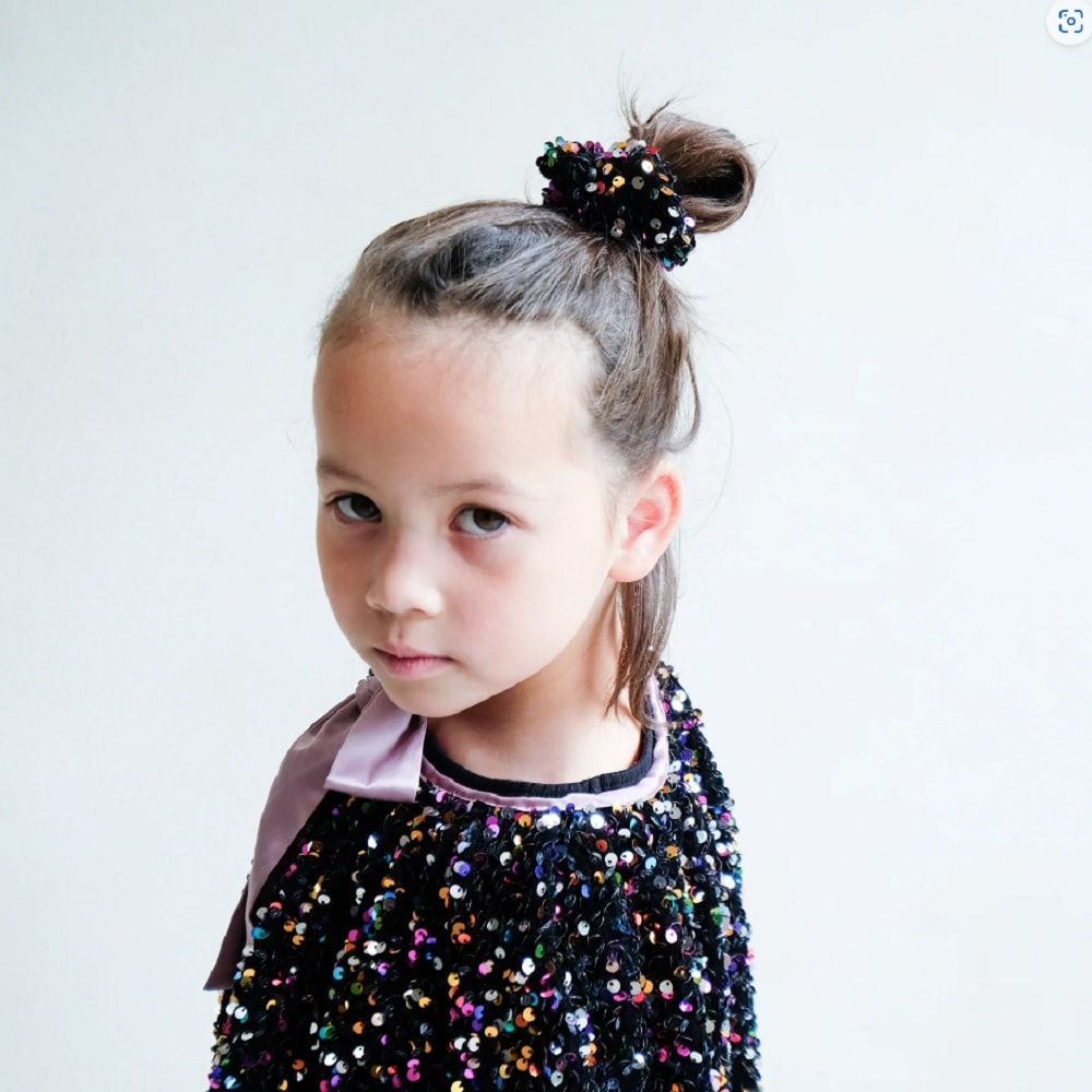 Coletero de pelo con lentejuelas multicolor para niña Mimi&Lula - Estilo brillante y divertido foto 4