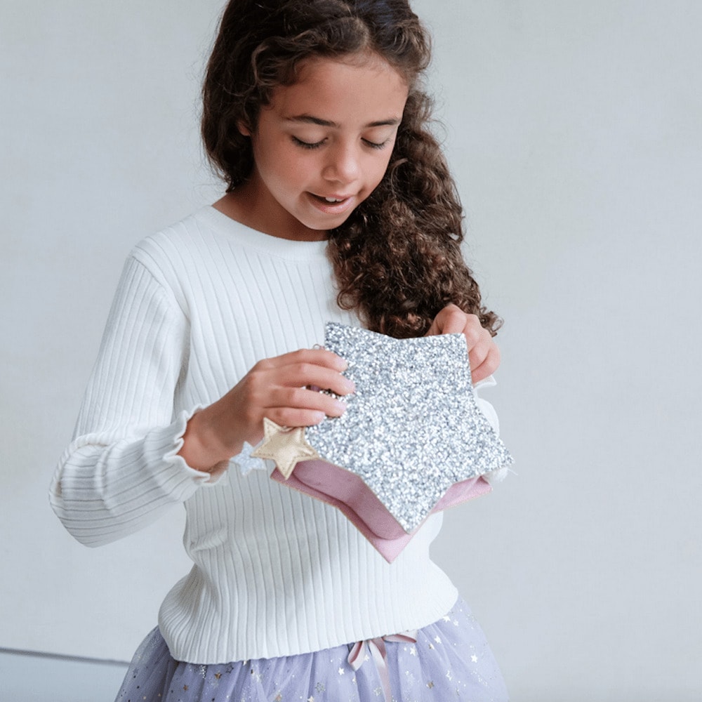 Bolso Estrella Glitter Plata para Niña de Mimi&Lula | Complementos Infantiles Carrilé foto 2