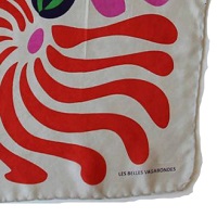 Foulard mujer Les Belles Vagabondes - Estampado floral moderno en seda foto 5