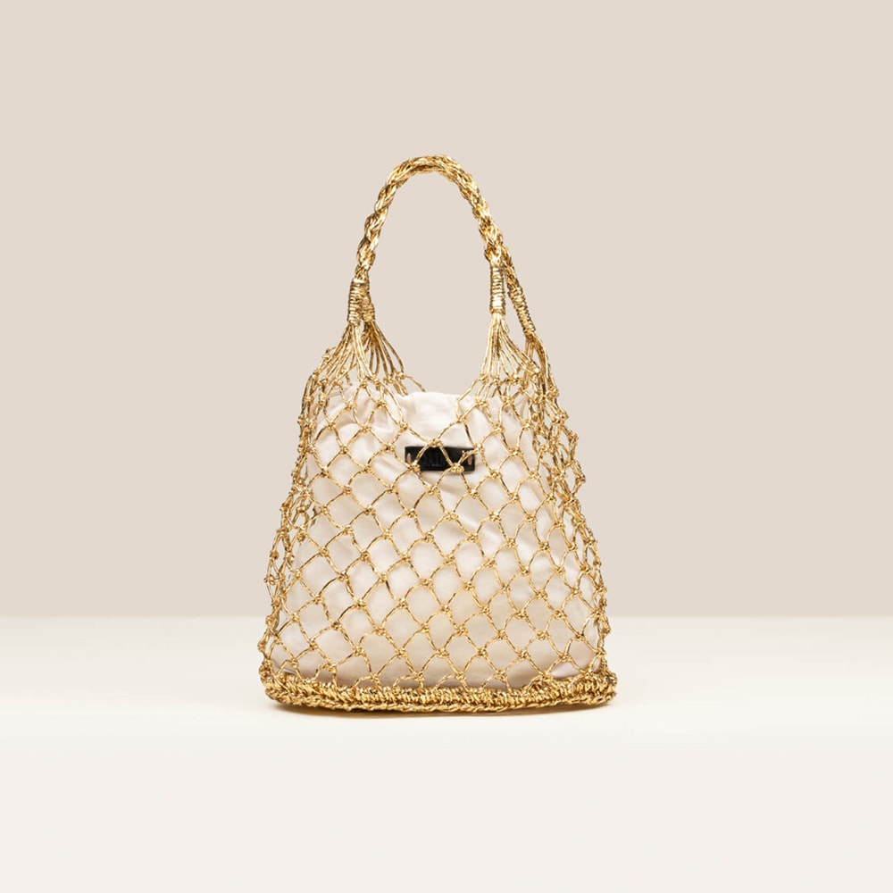 Bolso mujer red dorada con saquito interior Gaimo JAGUNA