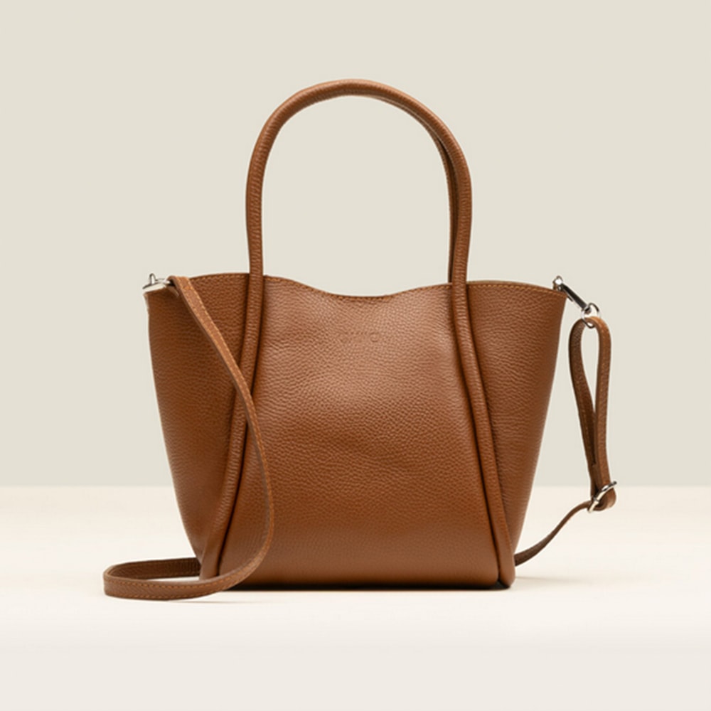 Bolso piel cuero doble asa Gaimo – Elegancia y funcionalidad foto 3