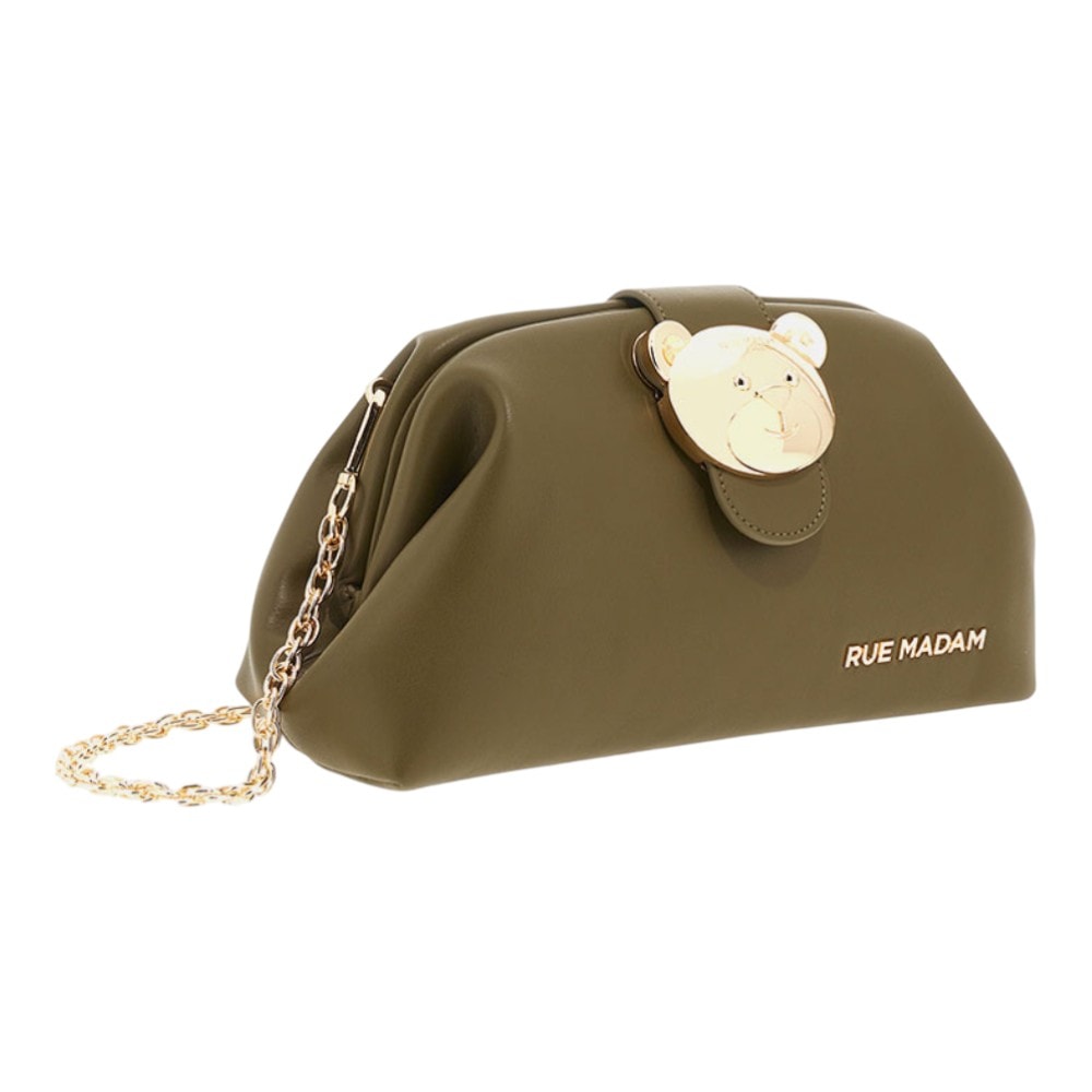 Bolso bombonera cuero Rue Madame Paris – diseño con osito dorado foto 2