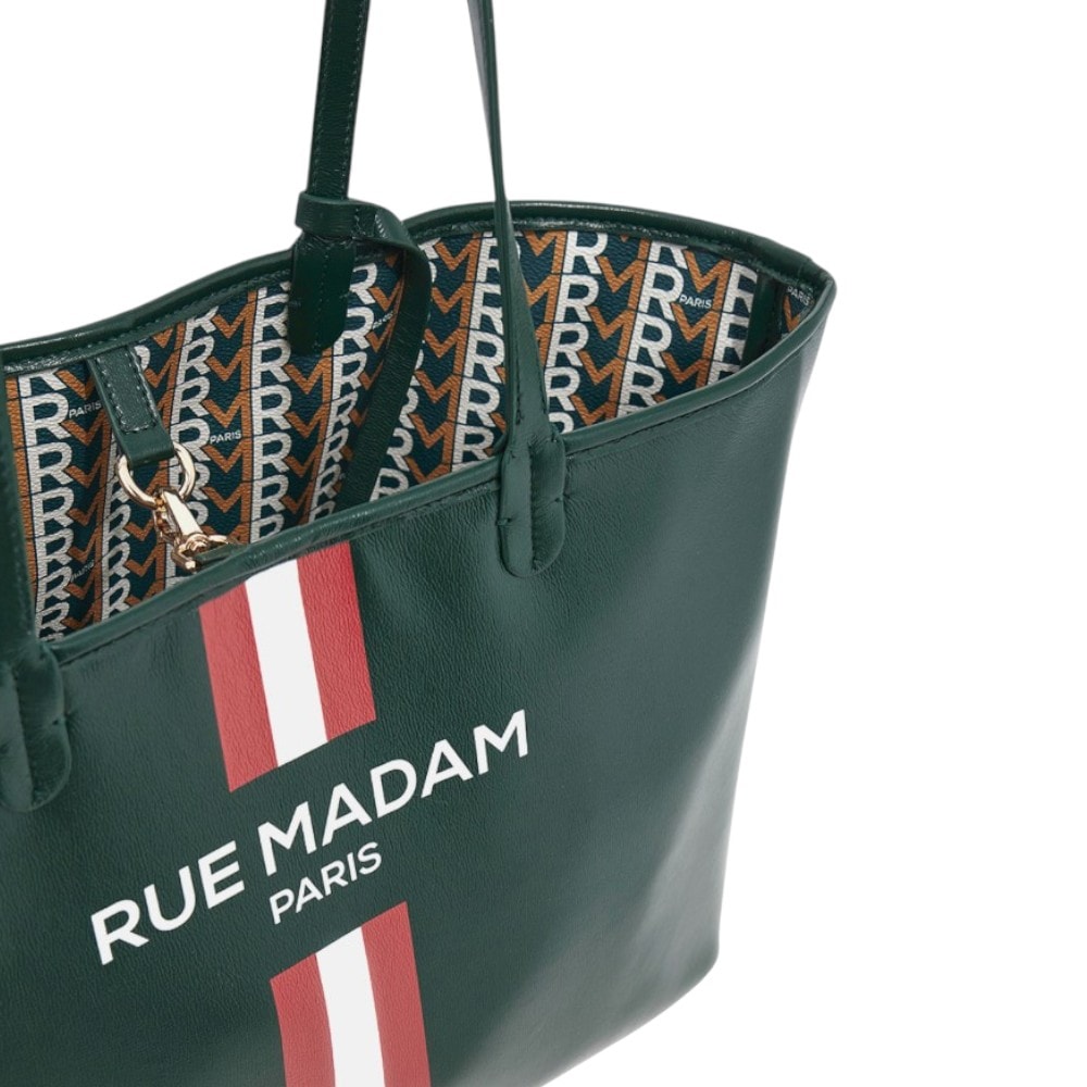 Bolso shopping verde Rue Madame Paris – reversible con neceser a juego foto 2