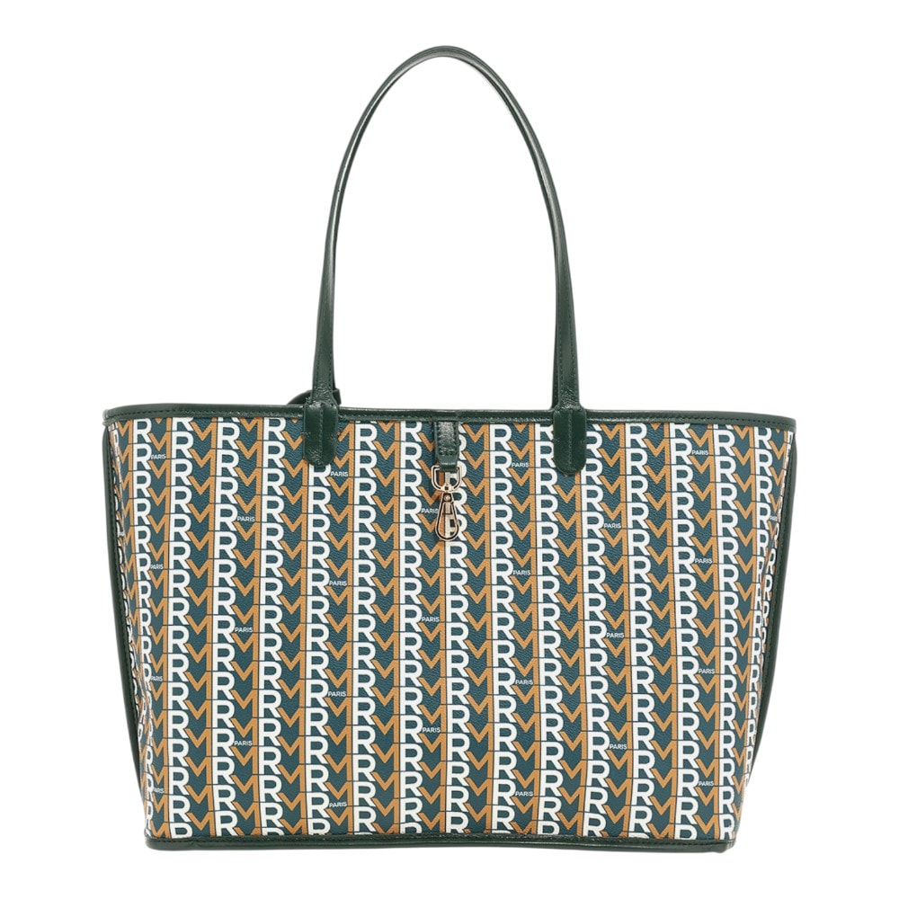 Bolso shopping verde Rue Madame Paris – reversible con neceser a juego foto 3