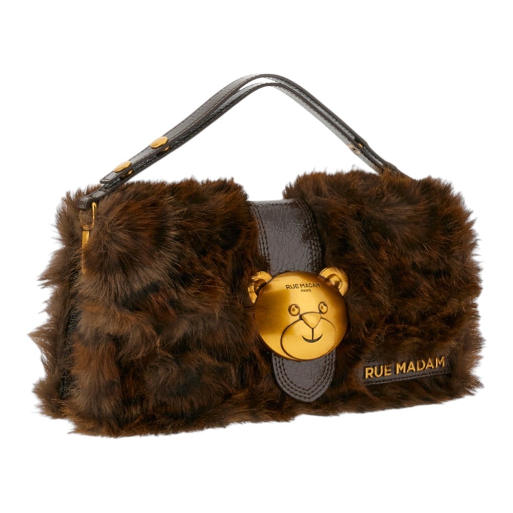 Bolso de mano pelo Rue Madame Paris – original y con cierre de osito dorado foto 2