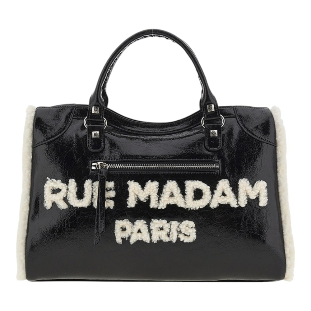 Bolso tote negro asa Rue Madam 1494 Shine