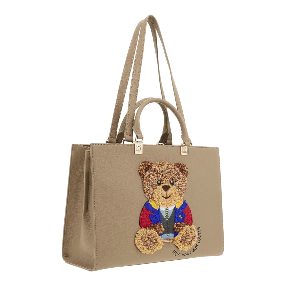 Bolso tote asa marrón topo Rue Madame Paris – divertido y sofisticado foto 3