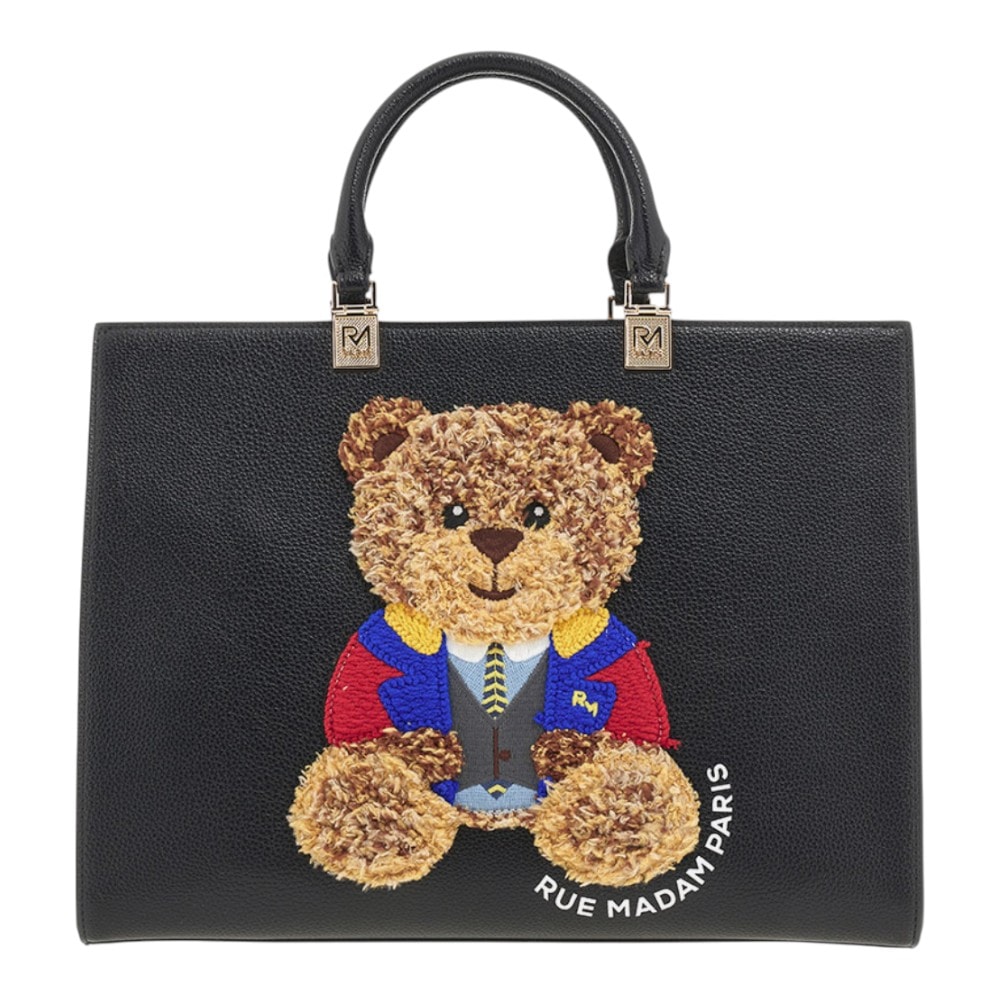 Bolso tote negro oso Rue Madam 1501 Marvin