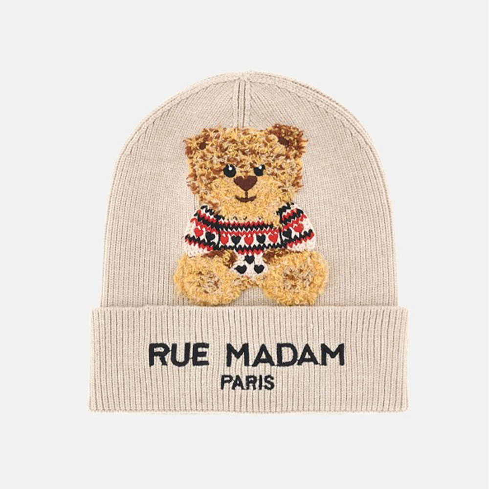 Gorro Rue Madam mujer osito beig Marvin Love