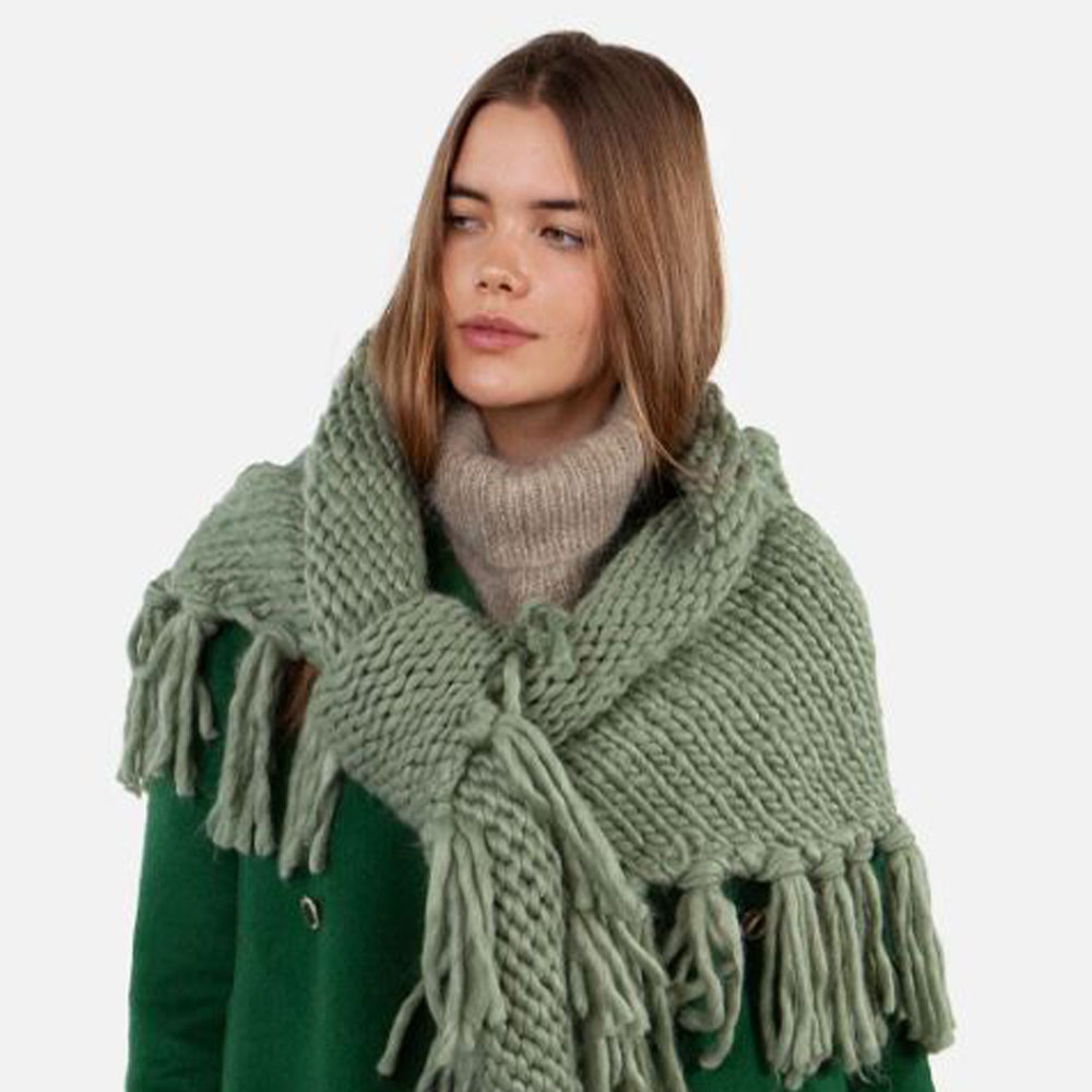 Complemento mujer verde con flecos – Barts | Carrilé foto 2