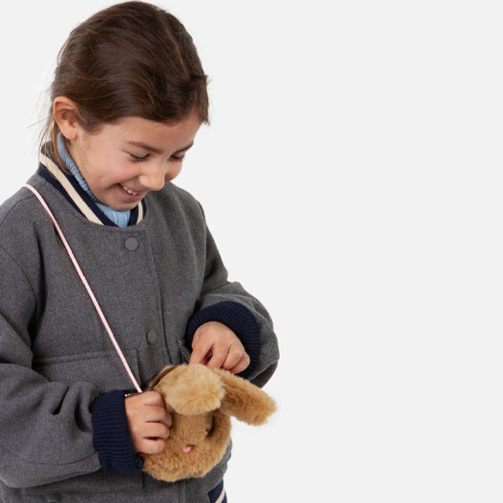 Bolso niña marrón conejo – Barts bolso peluche infantil foto 3