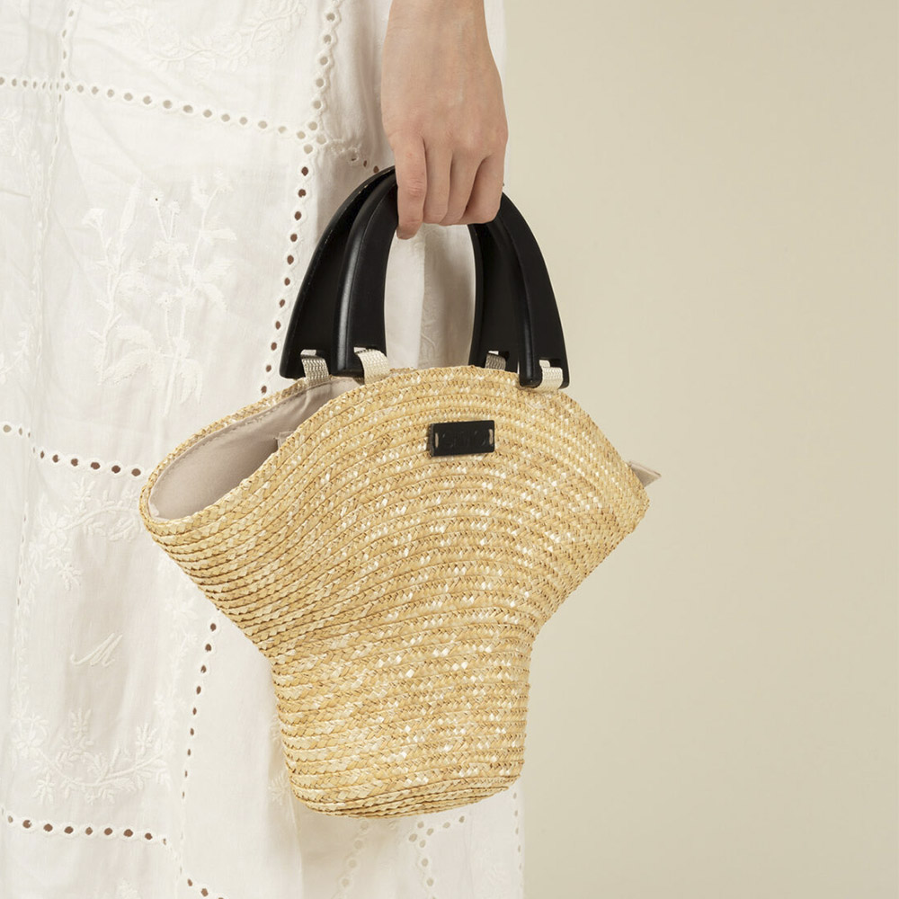 Bolso tipo capazo rafia asas Gaimo | Carrilé foto 3