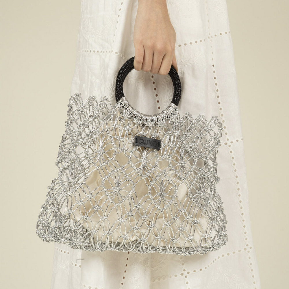 Bolso plateado crochet mano Gaimo | Carrilé foto 2