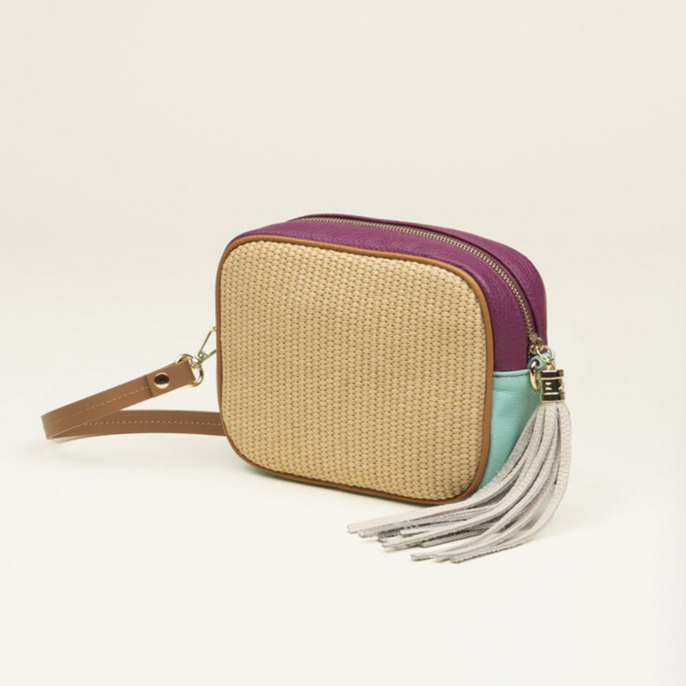 Bolso bandolera rafia multicolor Gaimo | Carrilé foto 2