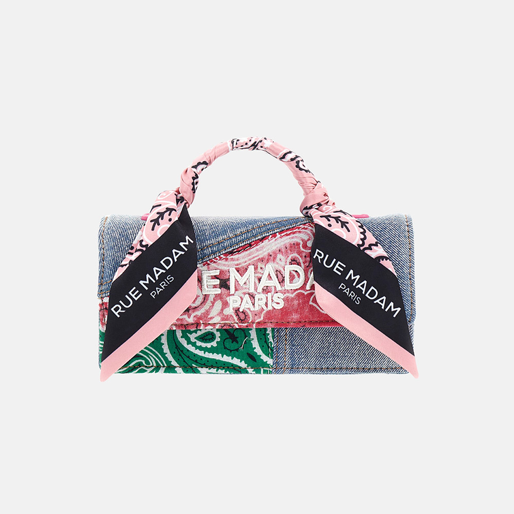 Bolso pequeño vaquero paisley Rue Madam