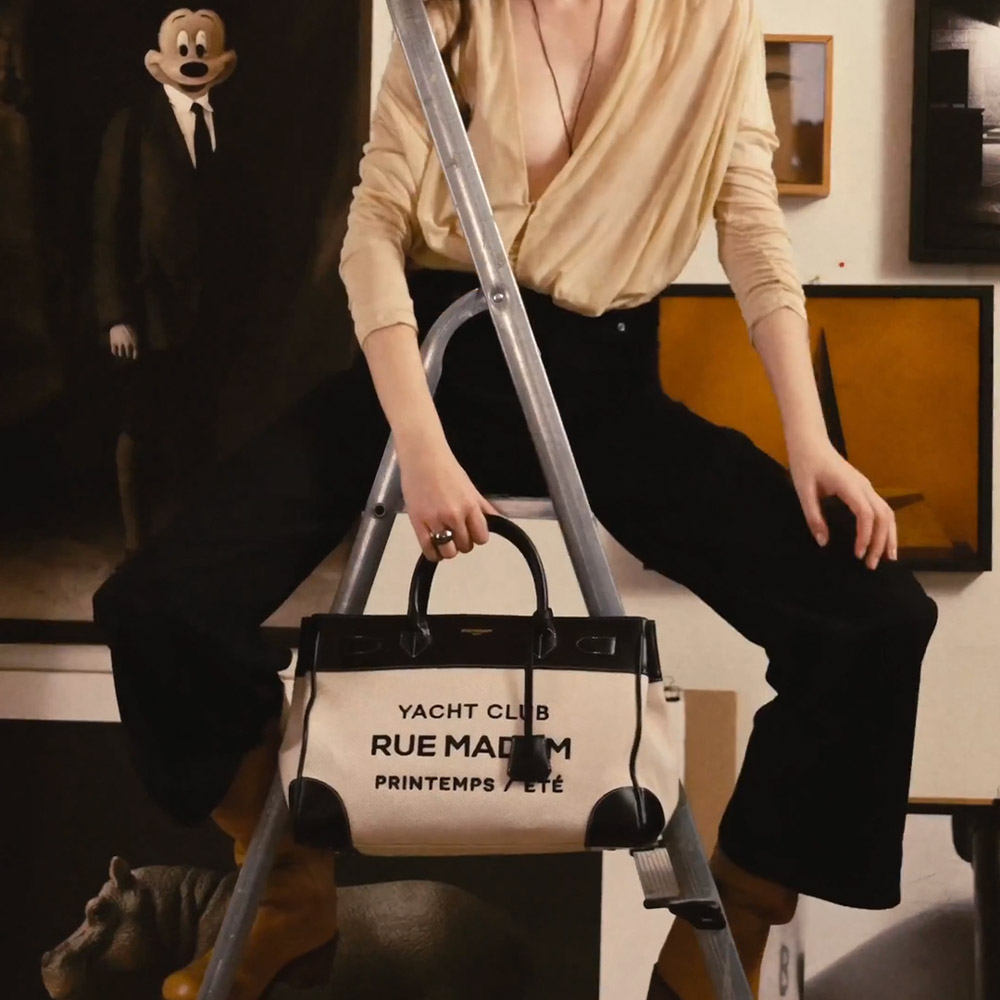 Bolso tote lona logo Rue Madam | Bolso shopper elegante foto 2