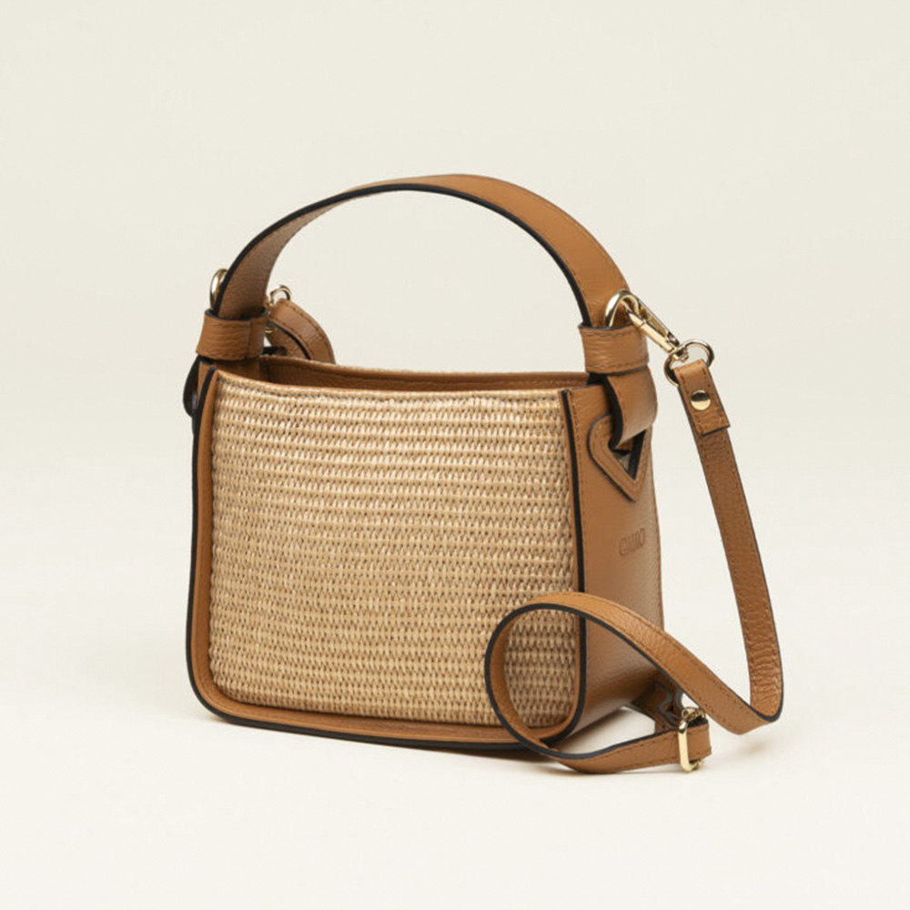 Bolso Cruzado Rafia y Cuero Gaimo | Estilo Natural y Elegante foto 4