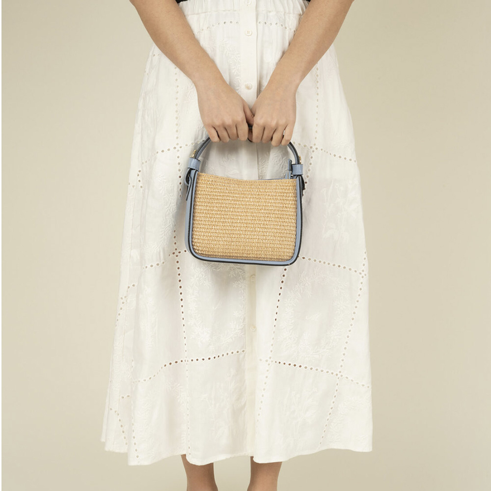 Gaimo Bolso Rafia Mano y Bandolera | Elegancia Natural para Mujer foto 2