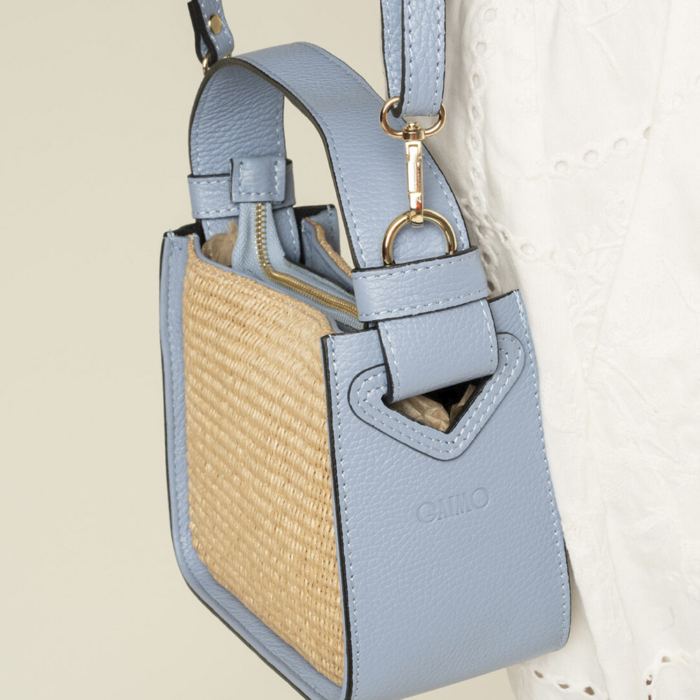 Gaimo Bolso Rafia Mano y Bandolera | Elegancia Natural para Mujer foto 3